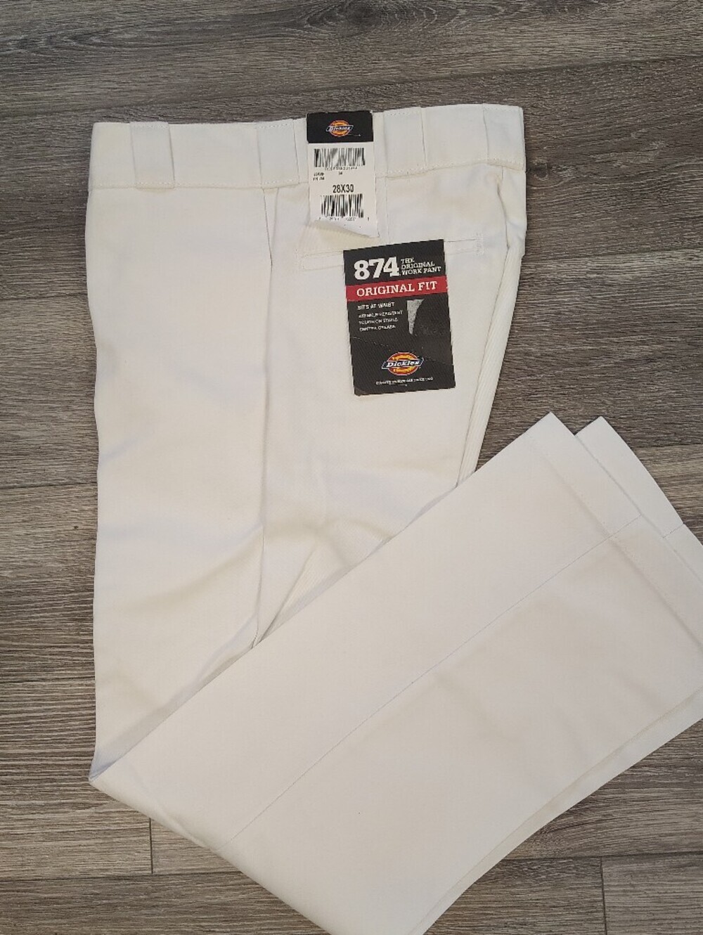 Dickies Men's White 874 Original Fit Work Chinos 28 X 30